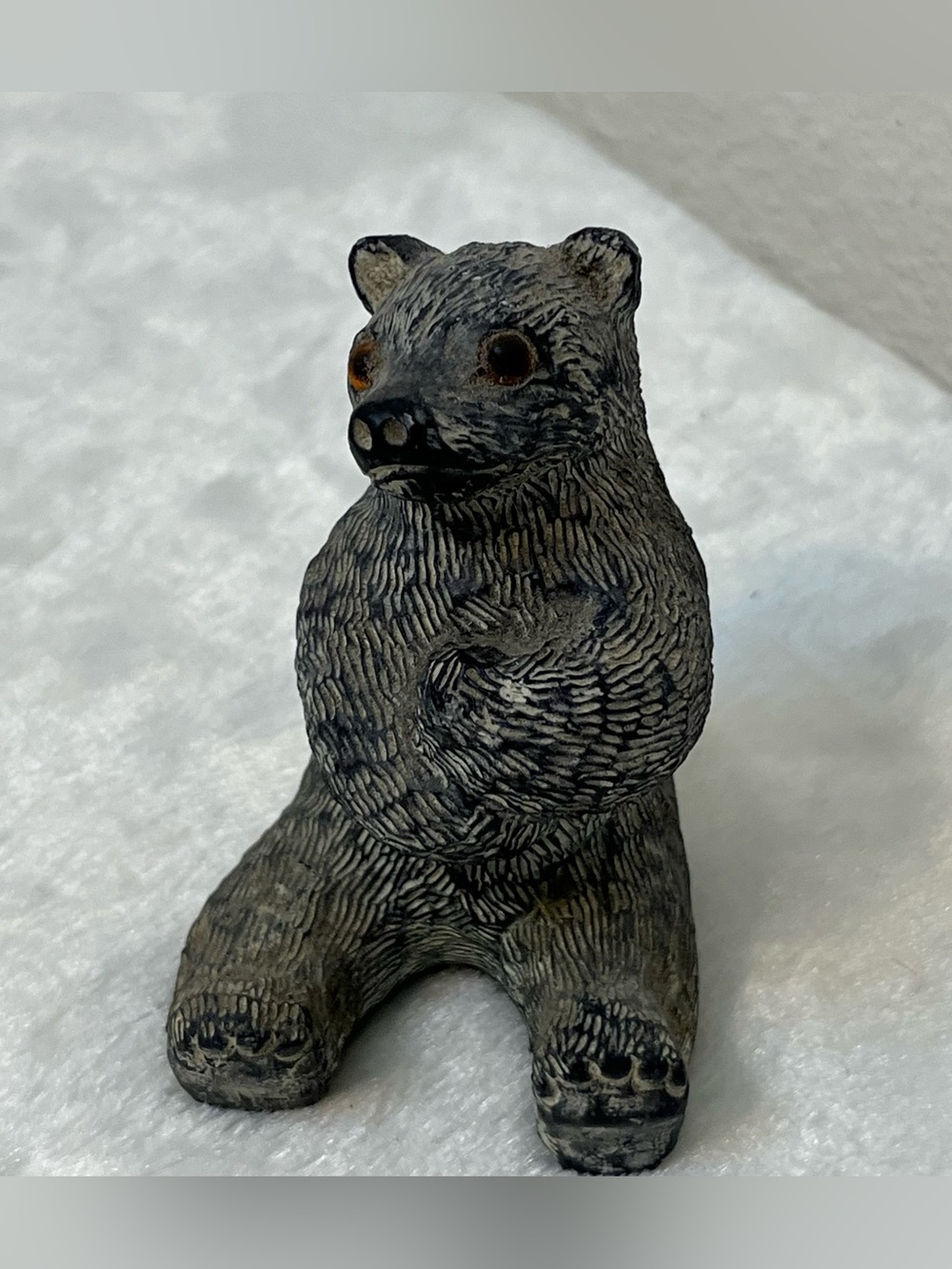 Vintage Bear Figurine Resin ~ Al Wolf Made in Canada